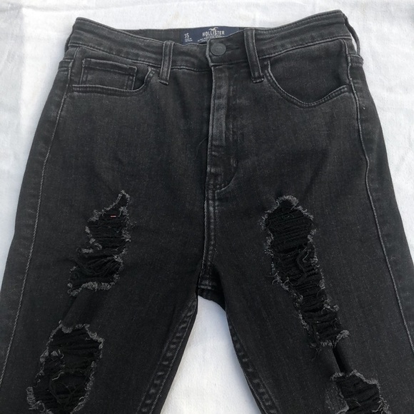 Hollister Ultra high rise super skinny black jeans - Picture 1 of 8